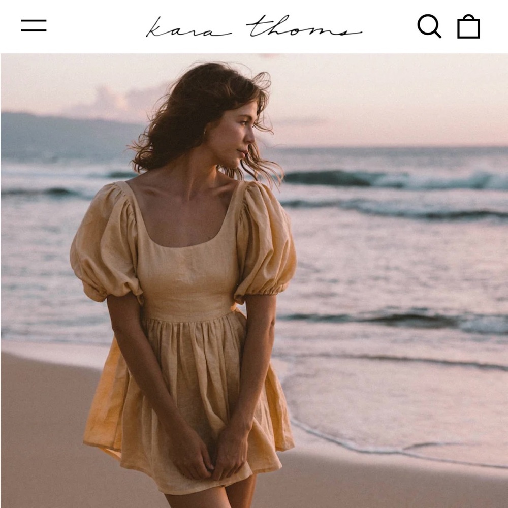 Kara Thoms Magnolia Mini Dress in Honey - Never Worn!